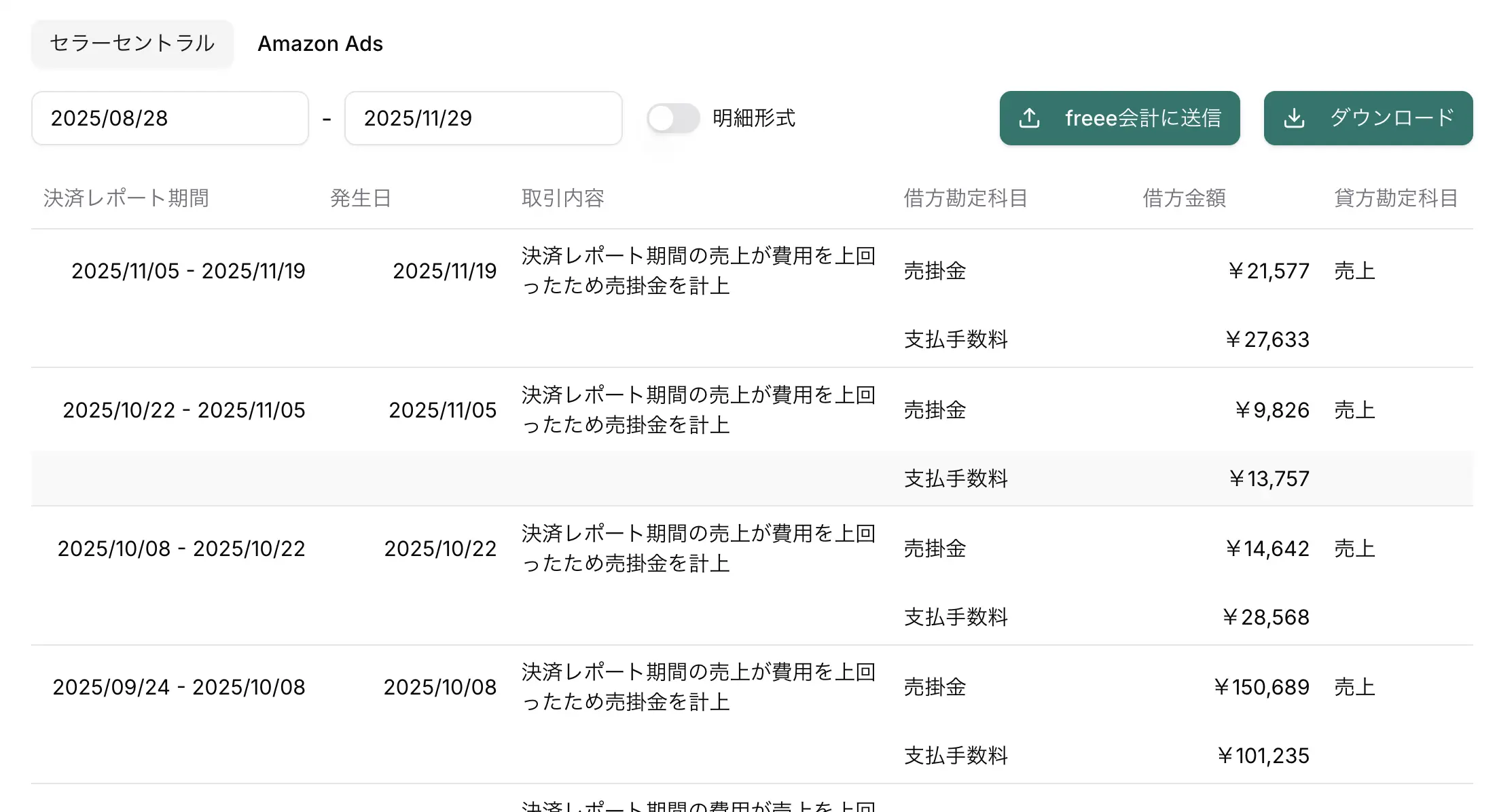 複式簿記仕訳帳