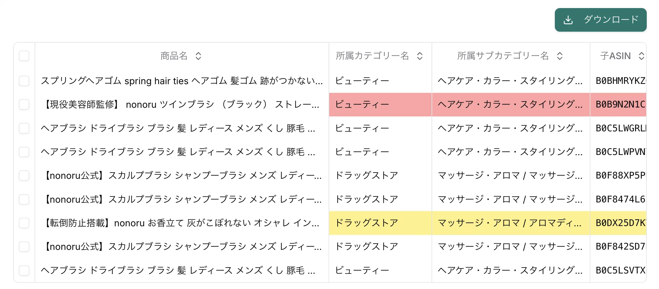 仕入れ用データ